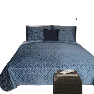 New Design Bedspread Set Velvet Embroidery  Quilt Set Baby Bedding Set Luxury