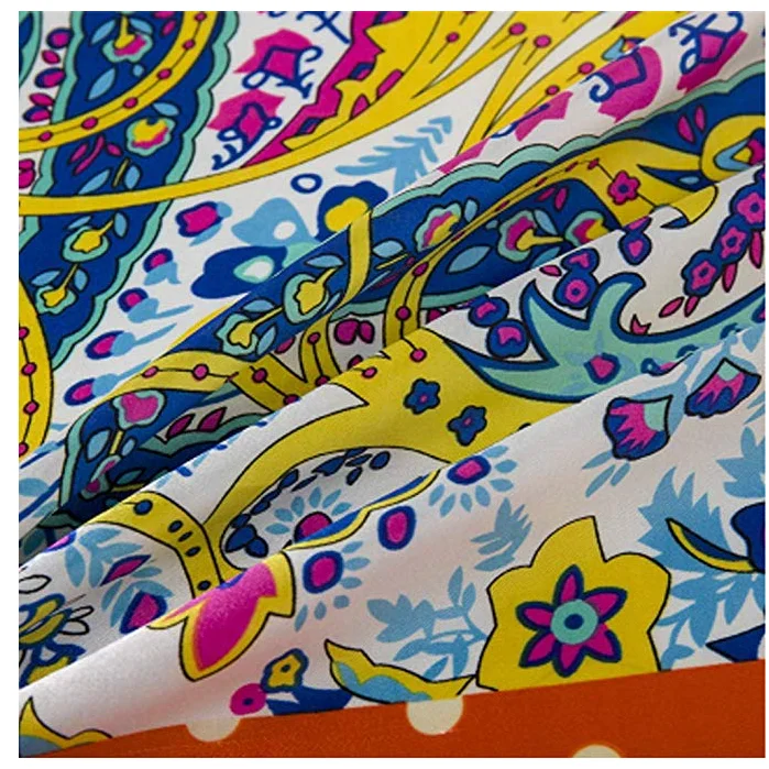 Хит продаж платок из шелкового атласа с принтом логотипа на заказ бандана