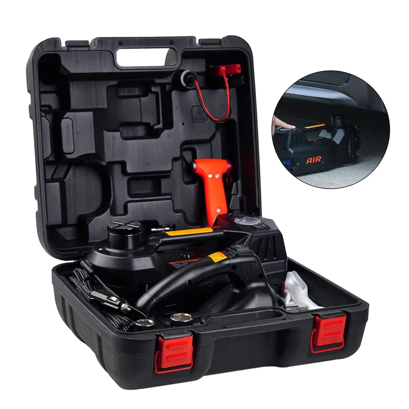 DC12V 5 Ton Electric Car Jack with Impact Wrench and Tire Inflator Pump 3 in 1 Portable Car Jack - view 5