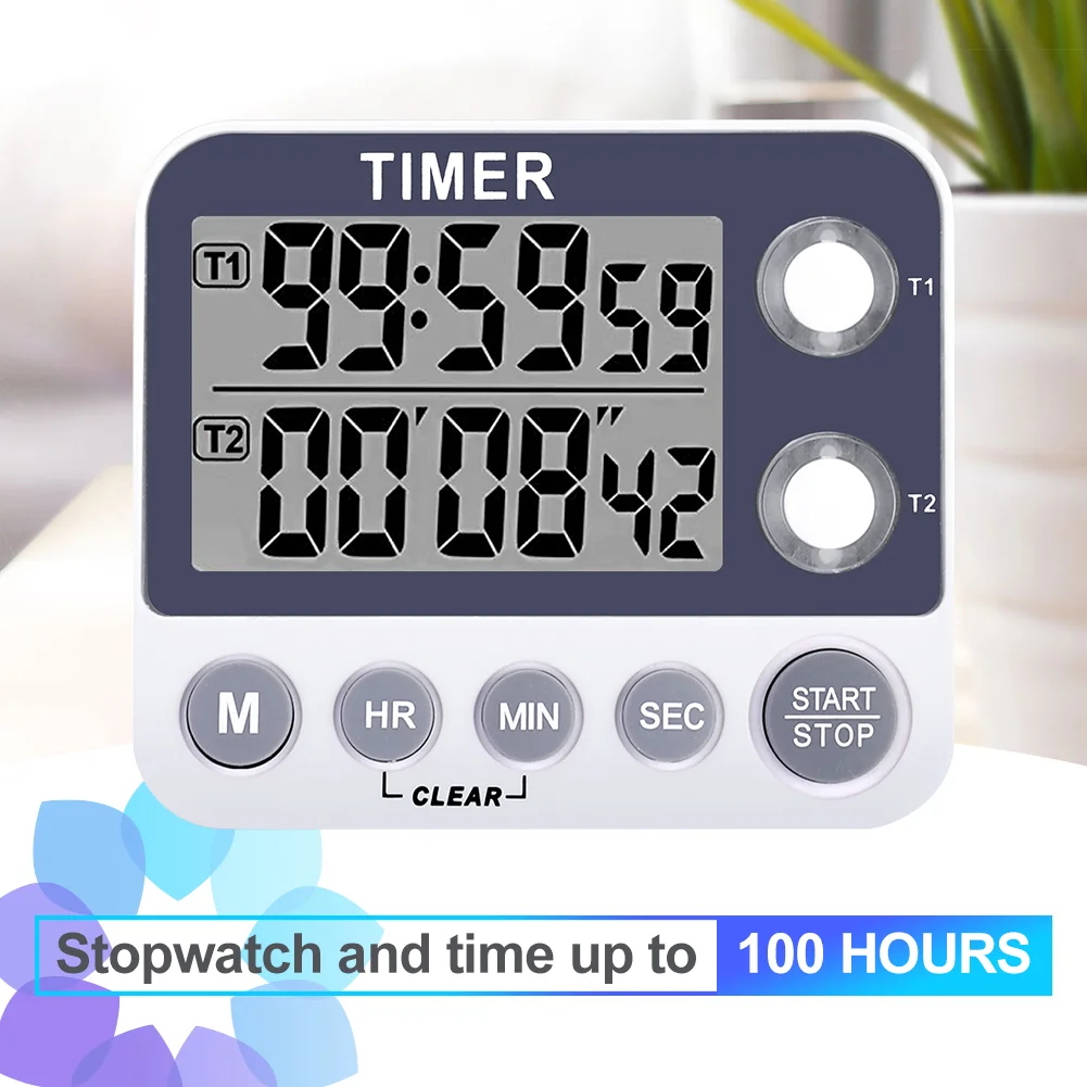 Large LCD Display Kitchen Timer - Multi Channel & Digital