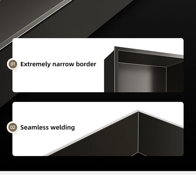 Stainless Steel Recessed Niche Electrostatic Coating Living Room Backsplash