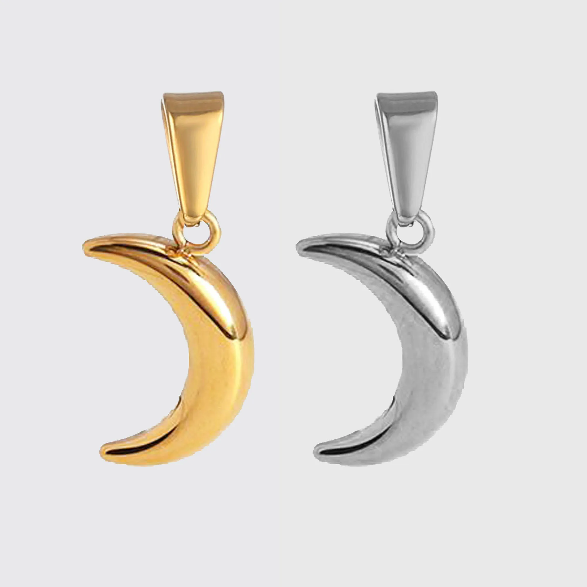 Collana Donna Con Ciondolo Luna In Acciaio Inox Placcato Oro 14K: Minimalista E Delicata (Lunghezza Regolabile) - 4