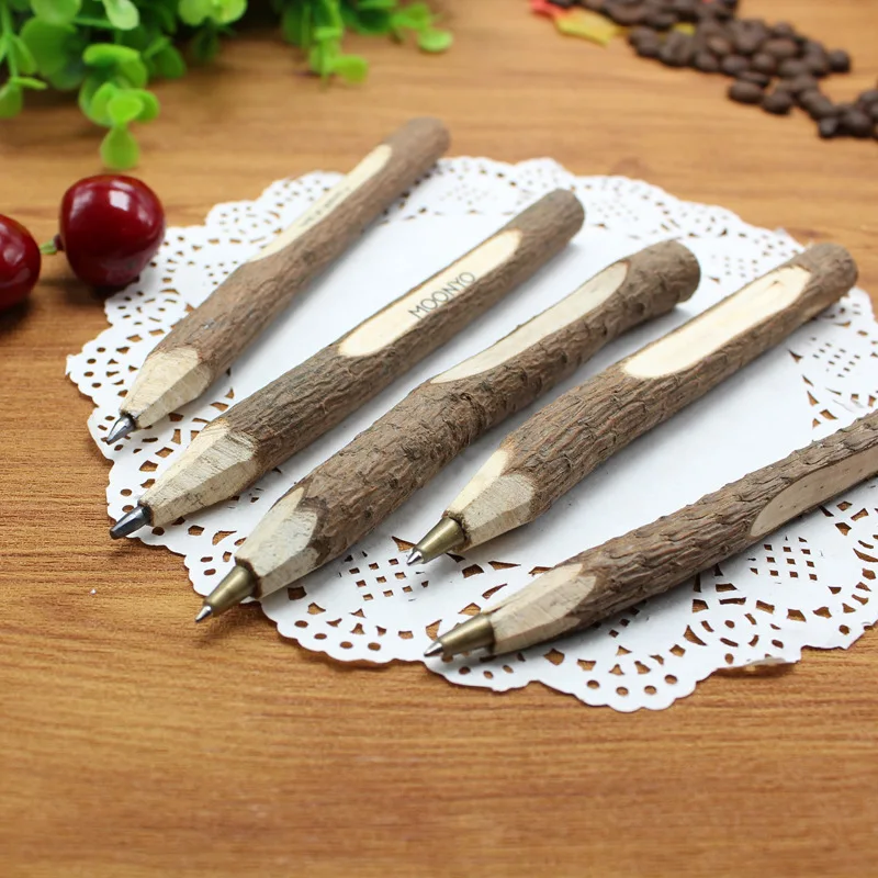 Environmentally Friendly Wood Natural Tree Branch Bark Biodegradable Environmentally Friendly Ballpoint Pen Pencil