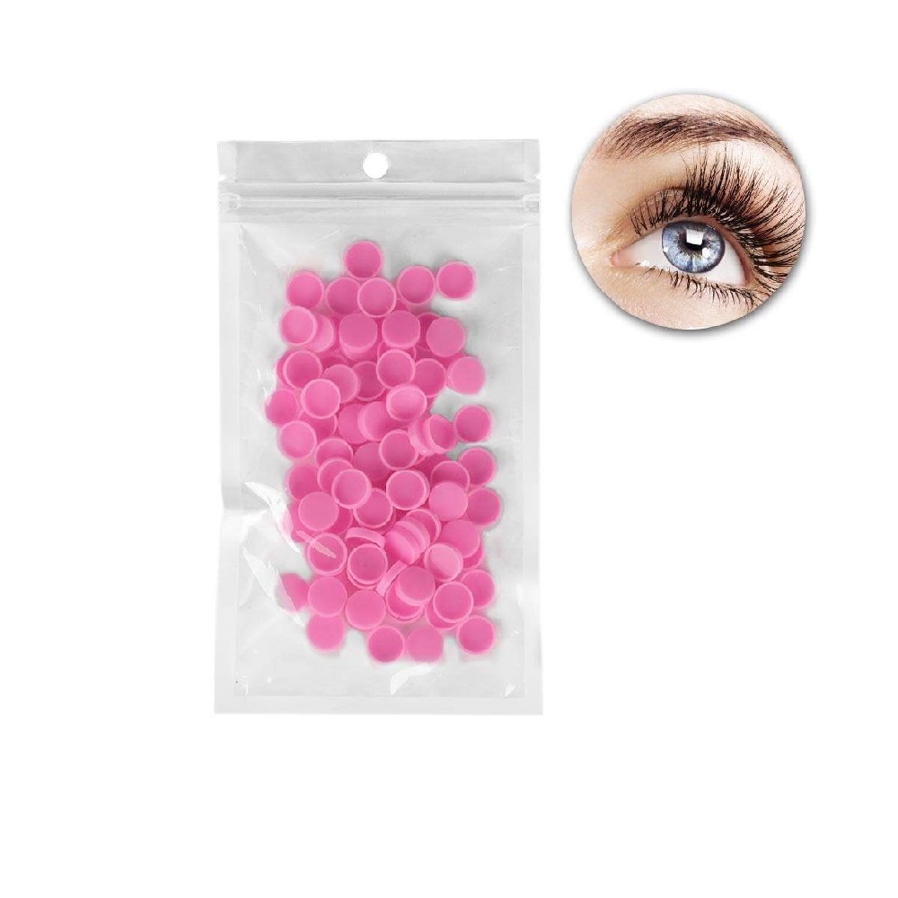 100 шт. клей для наращивания ресниц держатель чашки одноразовые пластиковые розовый клей панель ЖК-дисплея клей, Длительное Действие, аксессуары