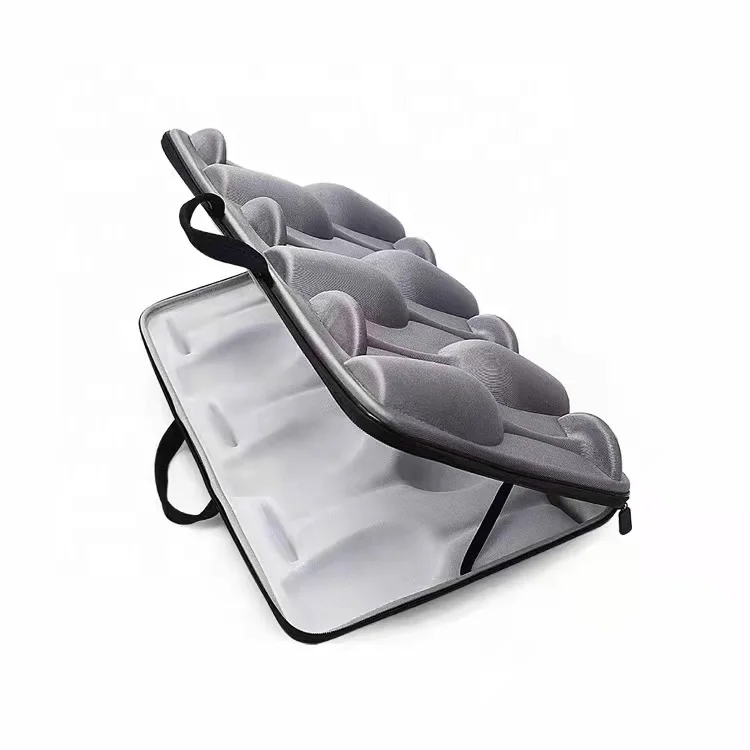Hard Shell Protective Eva Display Travel Portable Champagne Wine Cup Glasses Carrying Case