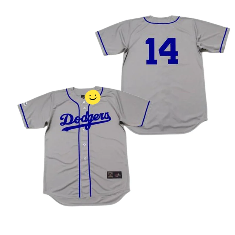 Wholesale Men's Brooklyn 13 Ralph Branca 14 Gil Hodges 15 Sandy Amoros 17  Carl Erskine Throwback Baseball Jersey Stitched S-5xl From m.
