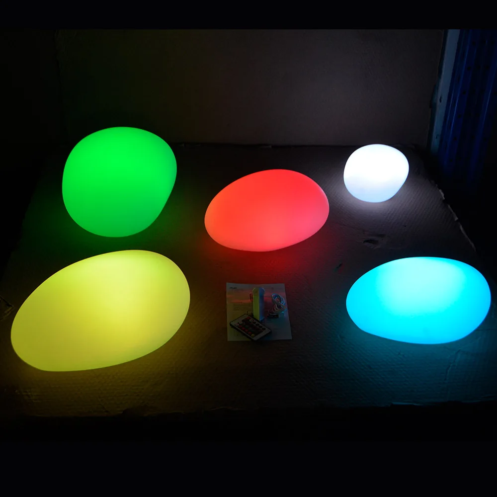 Outdoor Remote Controlled Multi-Color Luminous Ball Orb Sphere Light Glow in the Dark Pool Balls LED Stepping Stones Christmas