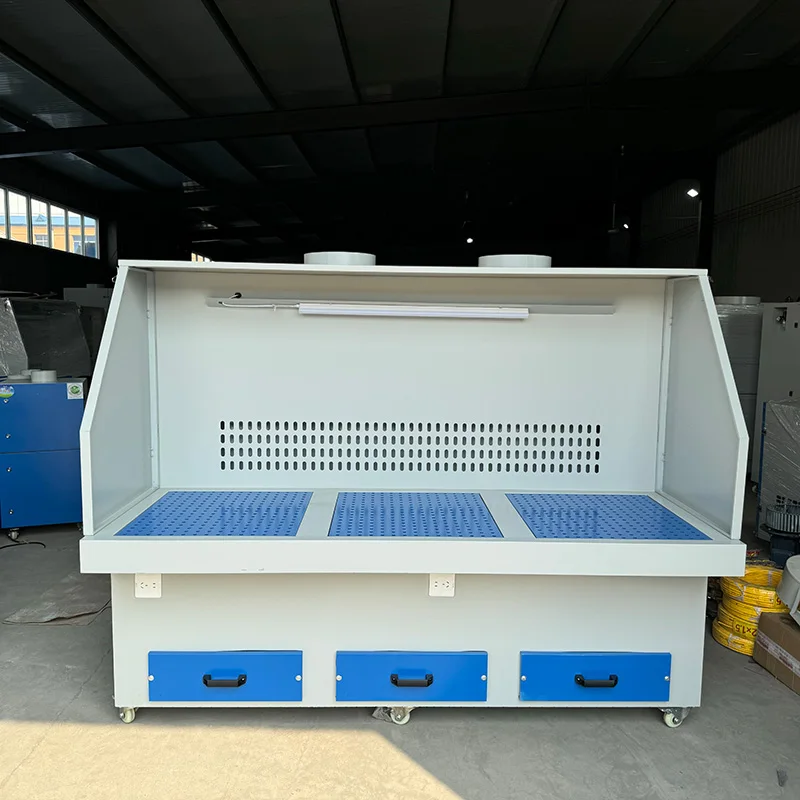 New Dust Extraction Table  Grinding Bench with Extraction for Valve Manufacturing Valve Body Sealing Surface Grinding