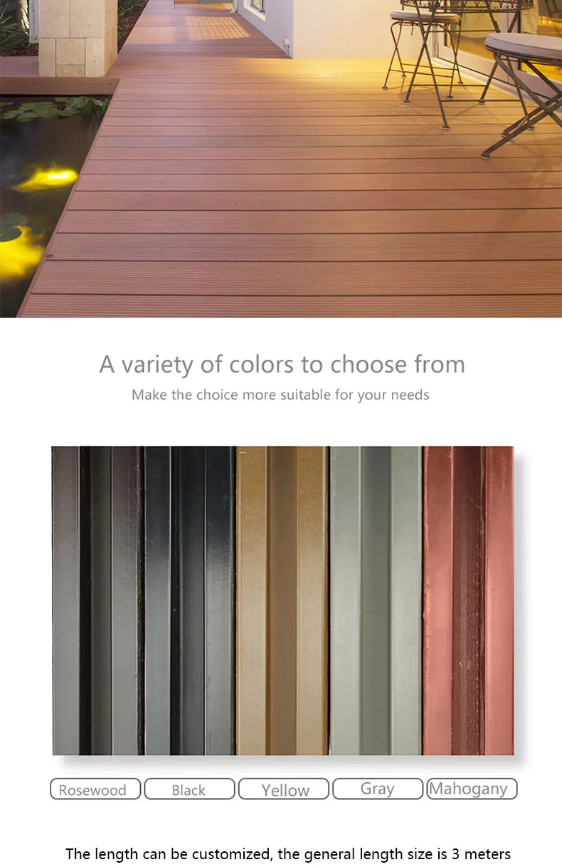 Wholesale Outdoor WPC Decking Tile Swimming Pool Piazza Plastic Wood Flooring in China