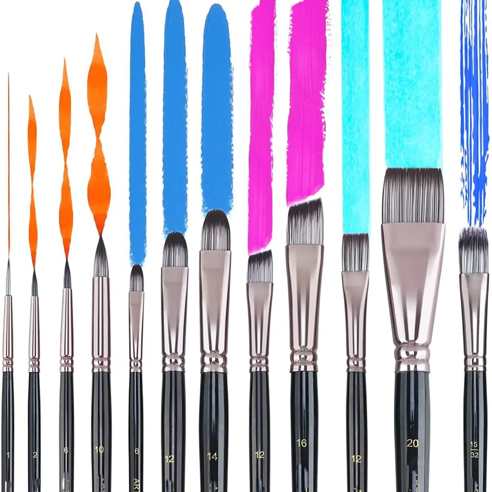 Artage 12pcs Professional Art Painting Brush Set for Acrylic Watercolor  Gouache Oil Craft and Hobby - Paint Brushes, Facebook Marketplace