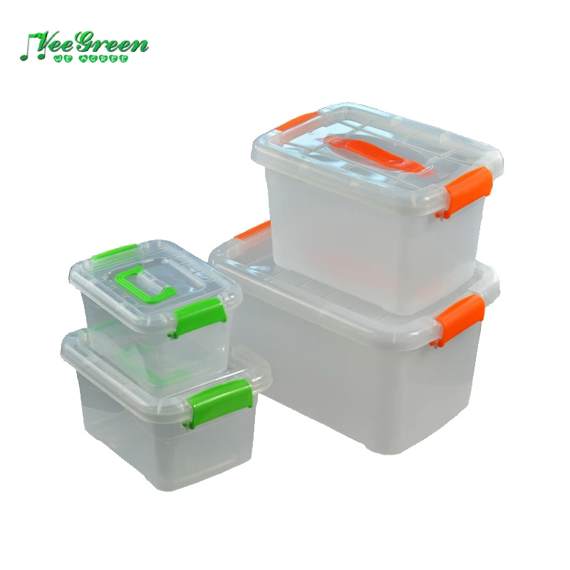 Transparent  Kitchen Clear Plastic Containers Storage Boxes With Lids