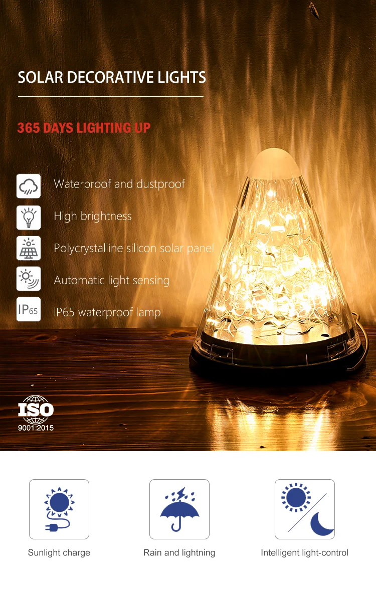 2023 Hot Sale Party Atmosphere Decoration Outdoor Ip65 Waterproof Smd Solar Led Holiday Light