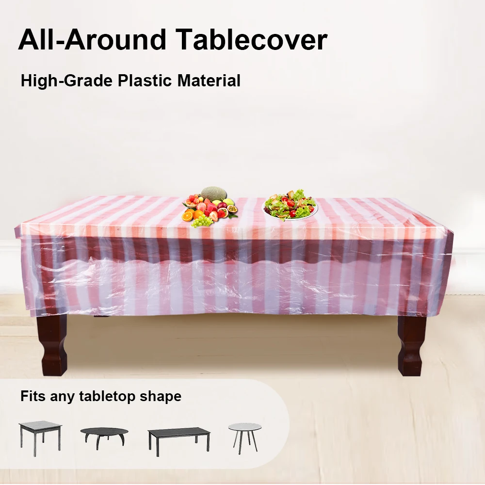 Waterproof Simple Convenience Rectangular Disposable Tablecloths Recycled Plastic Tablecloth