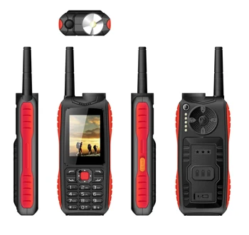 2.4inch big speaker supper powerful LED torch big battery with TV function 4 sim card power bank mobile phone