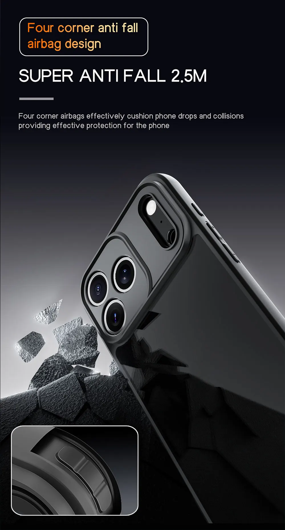 product laudtec suitable for iphone 17 magnetic charging transparent protective cover phone case tpupc clear mobile phone case-5