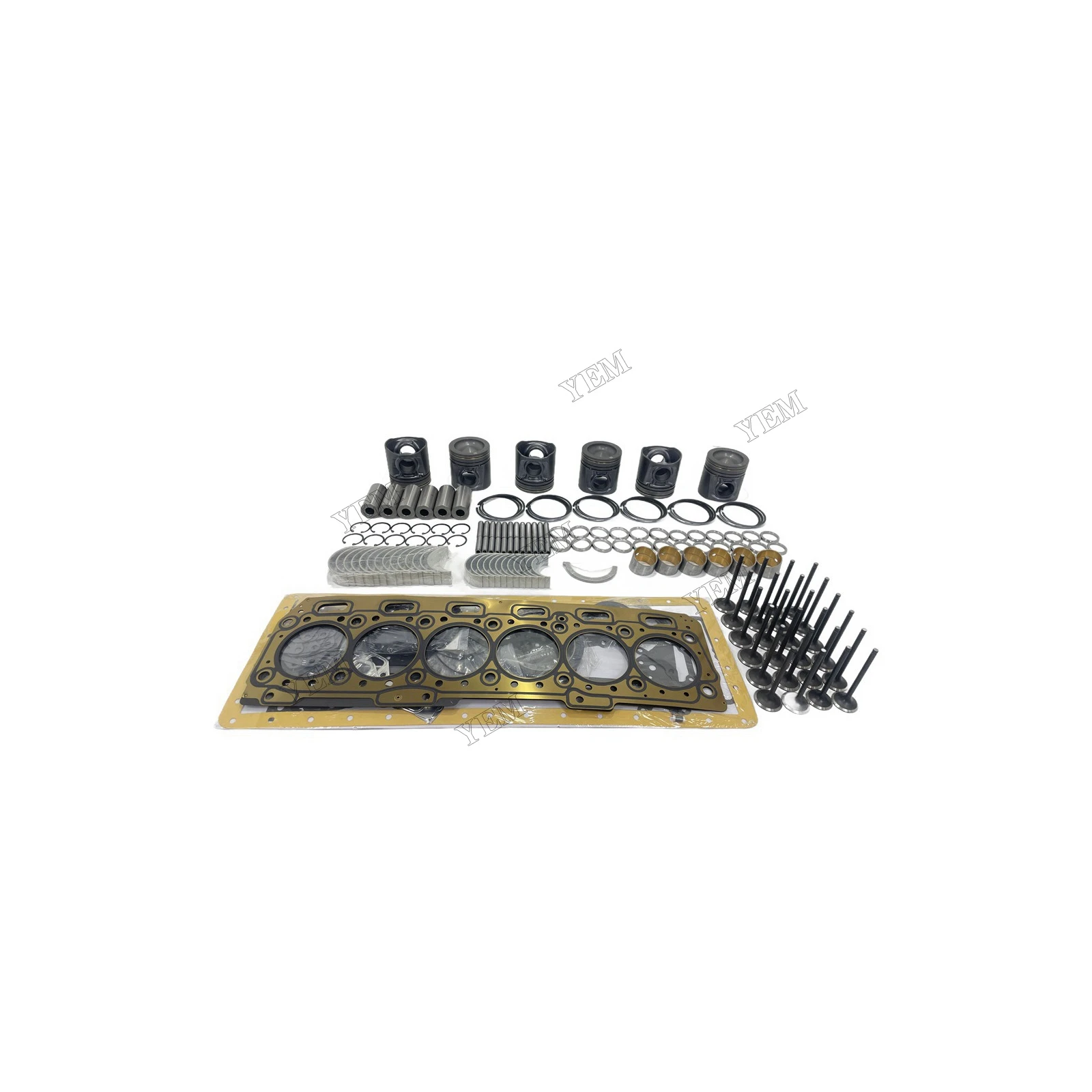 Repair Kit With Cylinder Gasket Set Piston Rings Bearing Valves for Caterpillar C6.6 Standard Size Engine Parts