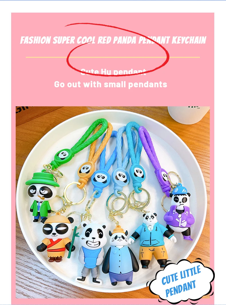 Wholesale PVC 3D Cute Doll Keychain Soft Silicone Carabiner Keyring Offset Available Wholesale Custom PVC Cartoon Keychain details