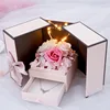 Rose soap flower gift box with love lamp