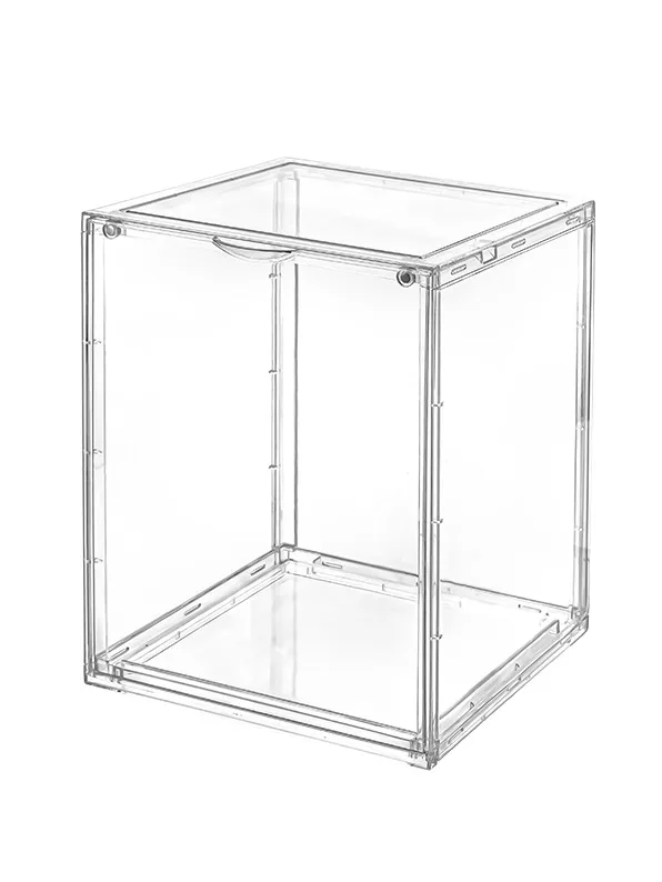 2 Tier Acrylic Display Case For Collectibles Clear Acrylic Display Box With Door And Shelf