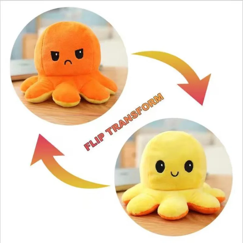 Cpc Custom Cute Octopus Stuffed Double Side Flip Reversible Plush ...