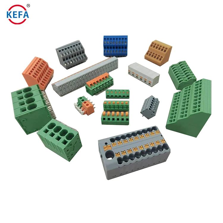 Kefa スプリング Kf141r スプリング端子 PCB用スプリング端子台 ネジなしコネクタ