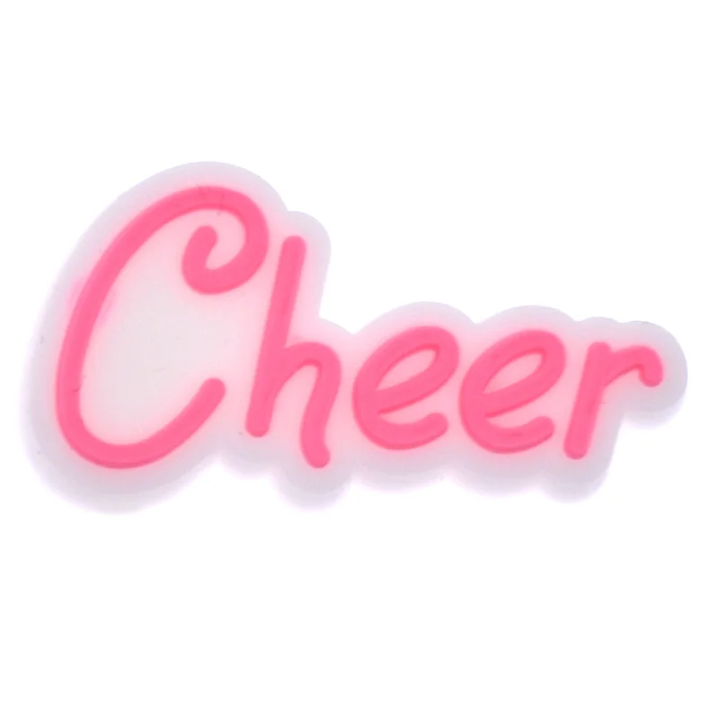 Cheer Cheerleading Pvc Straw Toppers Charms Decoration