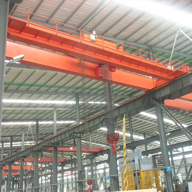 Hign quality 25ton workshop double beam hanger Overhead Bridge Crane with brake
