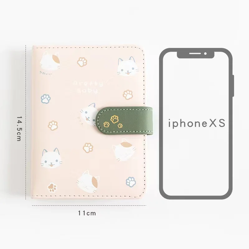 Custom A5 Japanese Korean Cute Cat Diary Stationery Journal Books for Girls 100 Inner Sheets Loose-leaf Full Printing Options