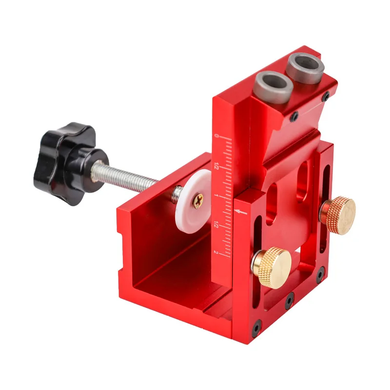 TEBAK W-147 Woodworking Adjustable Pocket Hole Jig Kit Dowelling Jig 3 in 1 Drilling Guide Locator
