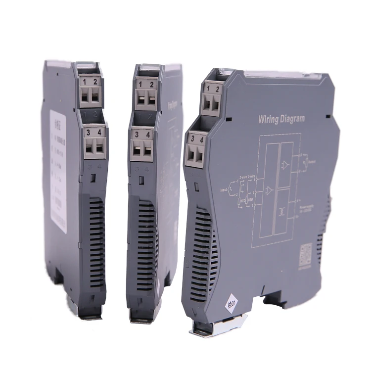 2-in 2-out Dual Channel PT100 Input 4-20mA Current Output Isolator Safety Barrier
