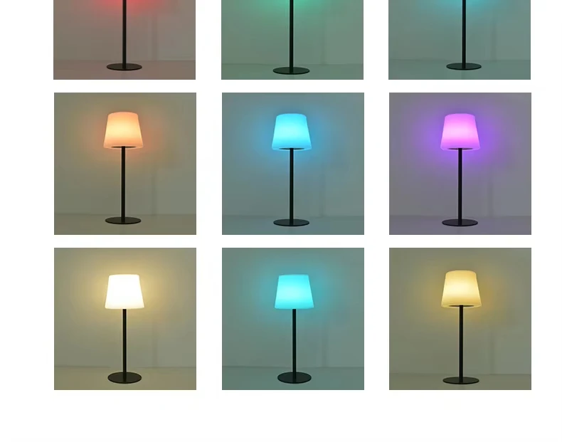 product bedroom bedside led table lamp cordless charging plastic lampshade dimmable indoor living room hallway decorative light-45