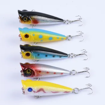 5cm-4.9g Topwater Hard Fishing Lure Saltwater Artificial Bait Popper Plastic and ABS Material for Ocean Boat River Fishing – Popper – view 2