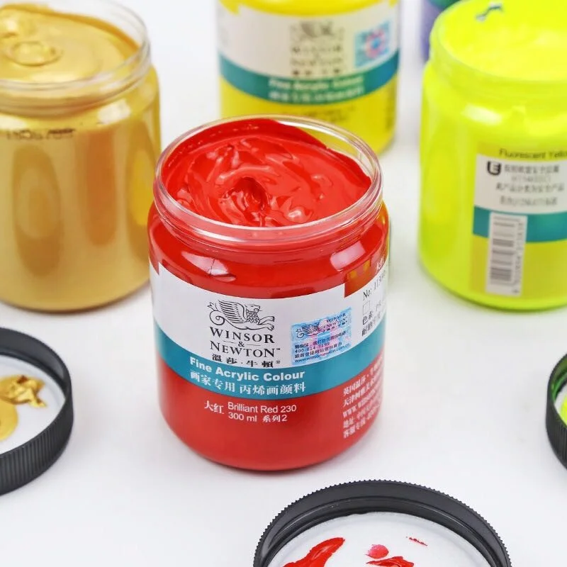 Winsor and Newton Level S1 From 60 Colours of 300ml Artist Grade Acrylic Liquid Paints Pigment for Art Supplies