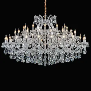 Hotel Living Room Candle Chandelier Lighting Traditional Maria Theresa Hanging Chandeliers for Wedding Decor