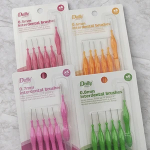 Daily Care Home Use Orthodontic Interdental Brush for Oral Care Anti-Slip Handle Stainless Steel Wire Dental Toothbrush