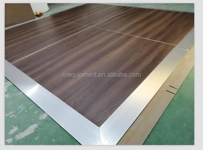 Interlocking Portable Black And White Paint Matte Finish Dance Floor