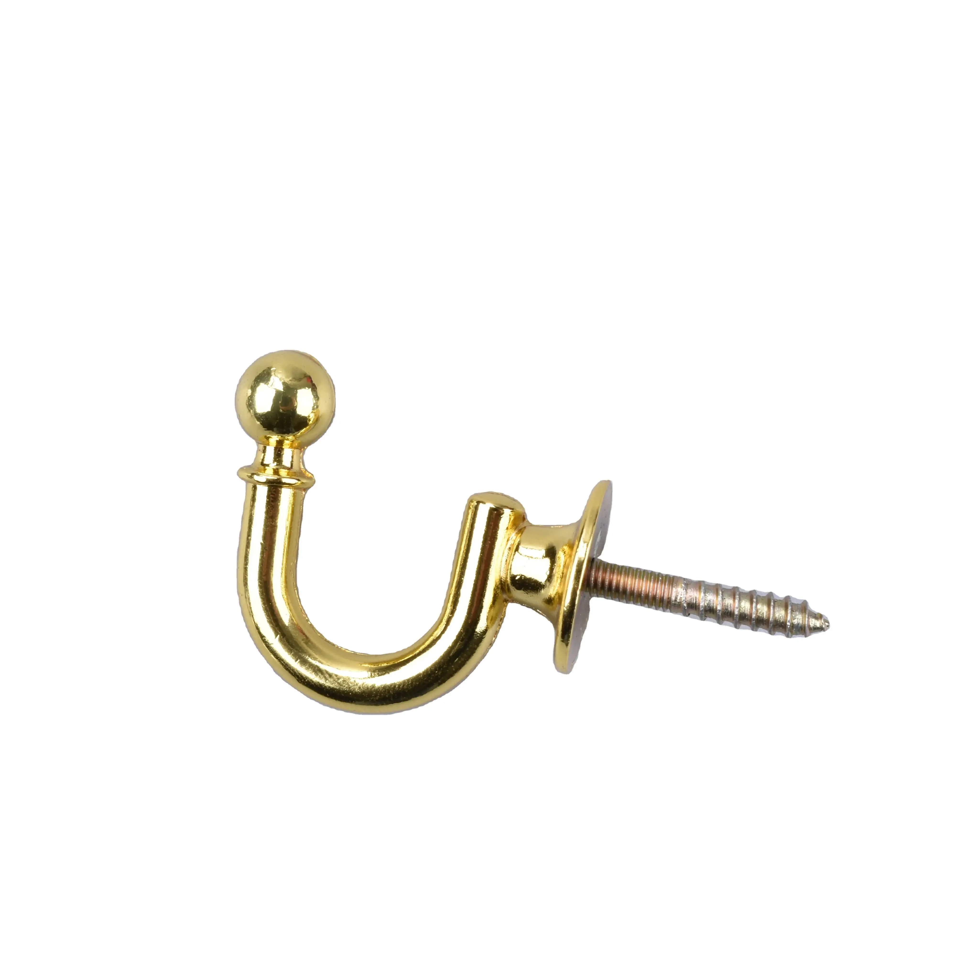 Shanfeng Ball End Metal Curtains Tieback Hooks with Screws