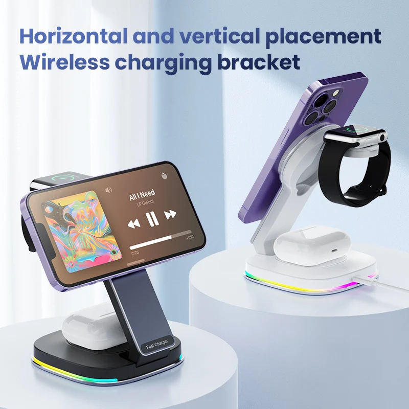 Latest Innovative Product 15W 3in1 Wireless Charging Bracket With