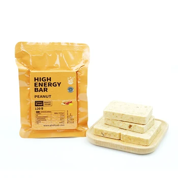 High Energy Peanut Flavor Emergency Food Ration Long Shelf Life Hard Bar Salty Taste Vacuum Pack