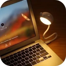 
 Светодиодная настольная лампа для ухода за глазами с USB-портом, USB-лампа с BT-динамиком для ноутбука  