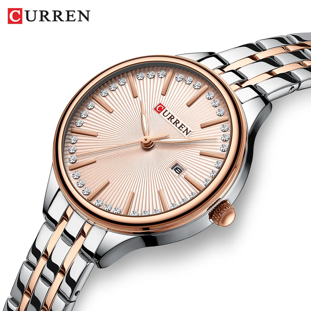 CURREN Women's Wristwatch 9099 Women Elegant Bracelet Waterproof