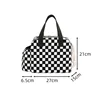 semi-circular black and white checkered pattern