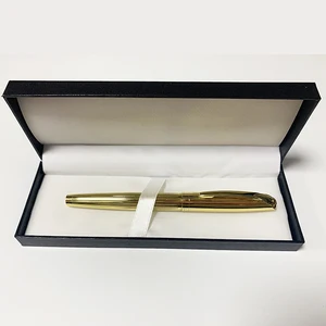 Promotion Luxury Business Gift Gold Metal Roller Pen With Custom logo Office Supplies Metal Ballpoint  Roller Pen Set With Box