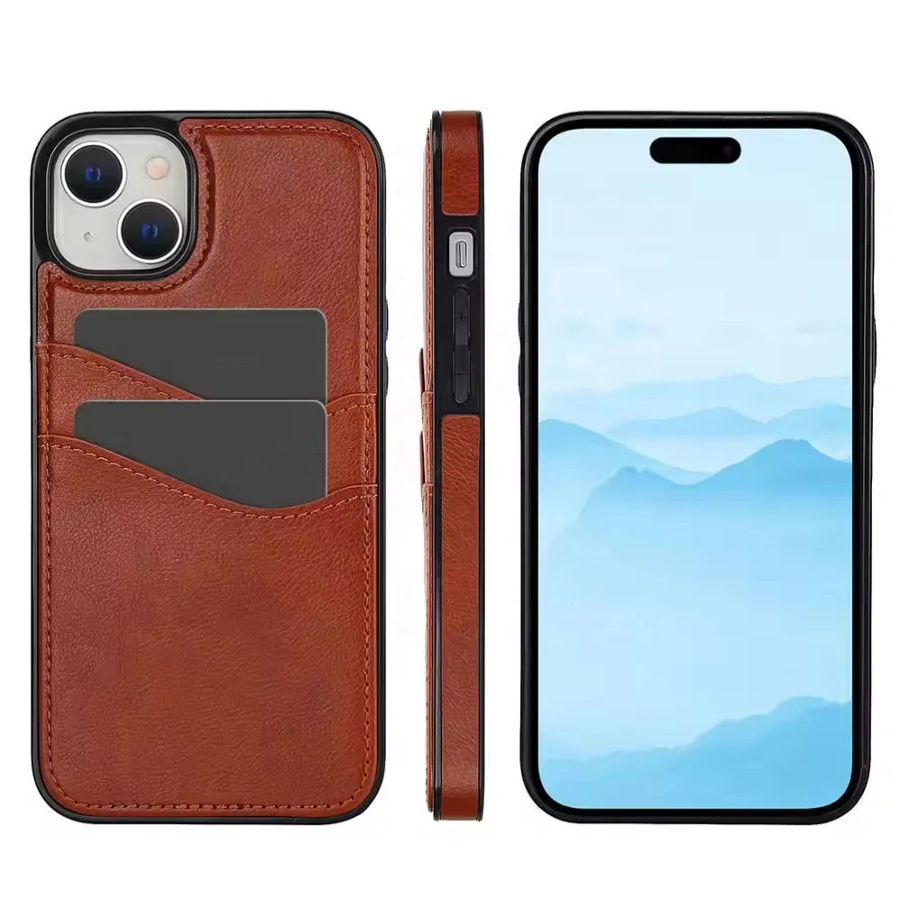 Laudtec Closure Back Leather Cover For Iphone 16 15 14 13 12 11 Plus Pro Max Frosted Shockproof Phone Case Matte