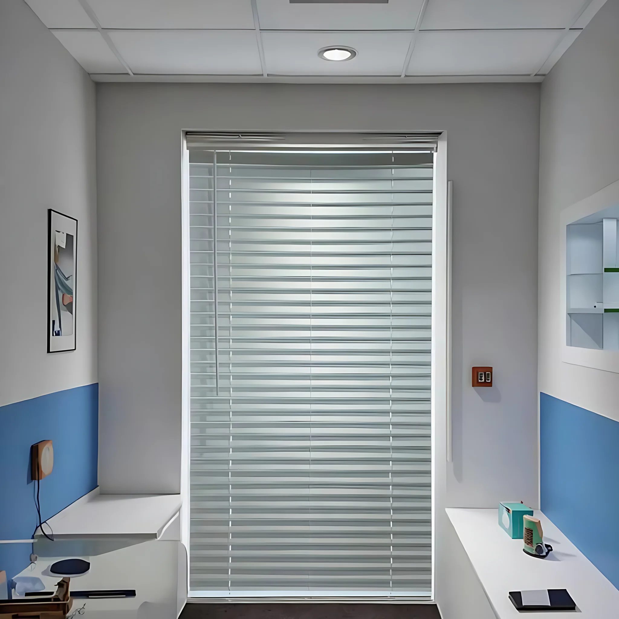 PVC Cordless Blinds - Child-Safe Window Shades, Waterproof & Easy to Clean for Home/Office