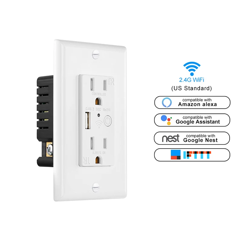 Keygma Us Smart Switch WiFi in-Wall Embedded AC Outlet 230V - China Us Wall Switch  Outlet WiFi, Smart WiFi in-Wall Outlet