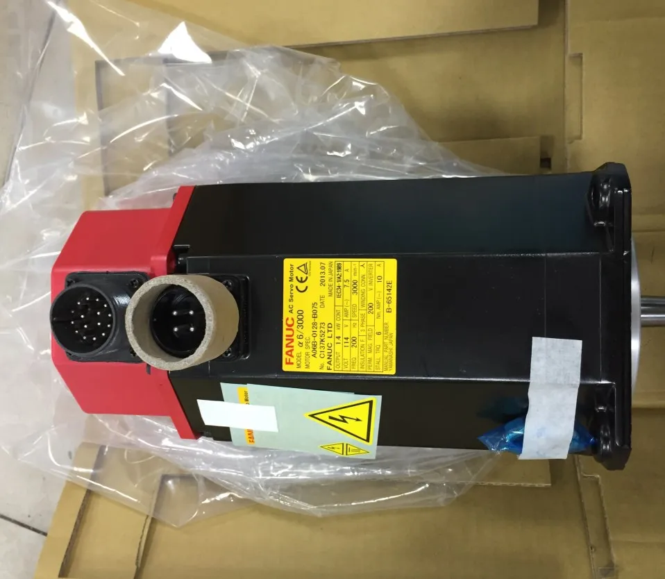 Fanuc Original PLC AC Servo Motor A06B-0128-B075 - 1 YEAR WARRANTY