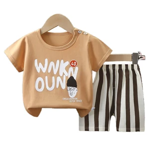 Children's Clothing Short Sleeve Suit Baby Summer Cotton Children Boys Clothing Sets