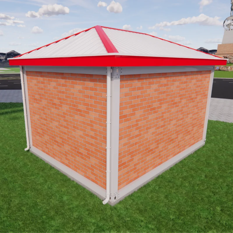 Casas Prefabricadas de Lujo en Contenedores Fábrica Durable Casa Prefabricada Modular con Techo a Cuatro Aguas Tienda Minorista