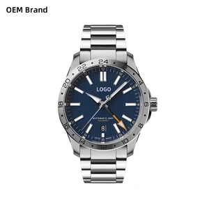 ODM Customized Logo 41mm Luxury Men's GMT Automatic 150M Diving Watch with NH34 Stainless Steel Calendar Mechanical Watches